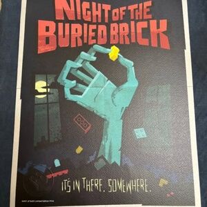 Official LEGO poster "Night of the Buried Brick" NEW & in mint condition.